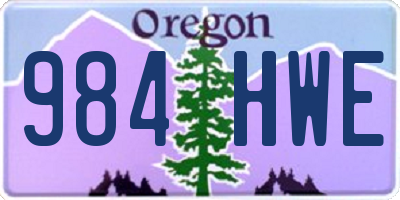 OR license plate 984HWE