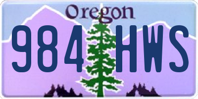 OR license plate 984HWS