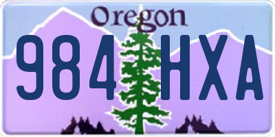 OR license plate 984HXA