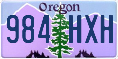 OR license plate 984HXH