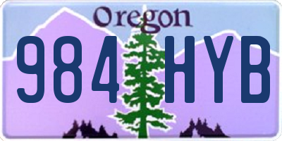 OR license plate 984HYB