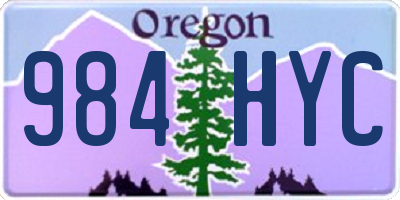 OR license plate 984HYC