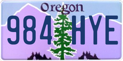 OR license plate 984HYE