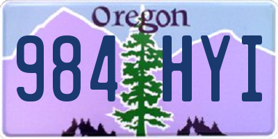 OR license plate 984HYI