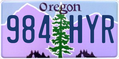 OR license plate 984HYR