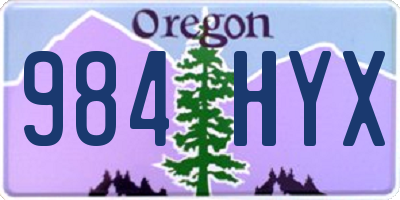 OR license plate 984HYX
