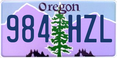 OR license plate 984HZL