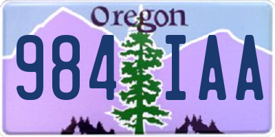 OR license plate 984IAA