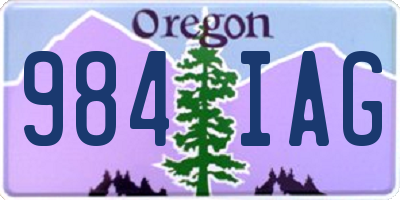 OR license plate 984IAG