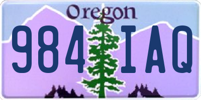OR license plate 984IAQ