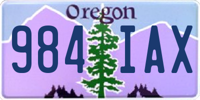 OR license plate 984IAX