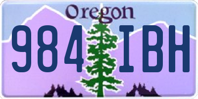 OR license plate 984IBH