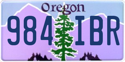 OR license plate 984IBR