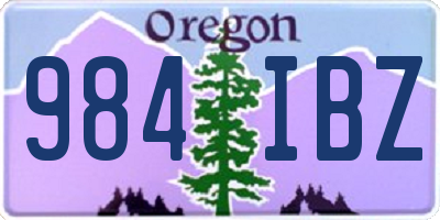 OR license plate 984IBZ