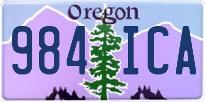 OR license plate 984ICA