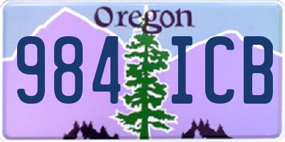 OR license plate 984ICB