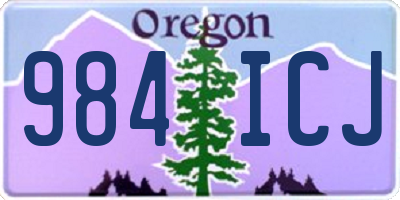OR license plate 984ICJ