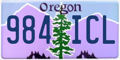 OR license plate 984ICL
