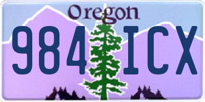 OR license plate 984ICX