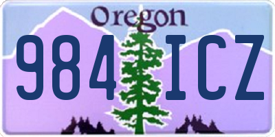 OR license plate 984ICZ