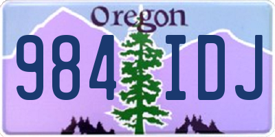 OR license plate 984IDJ