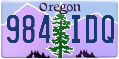 OR license plate 984IDQ