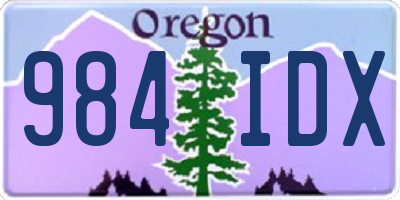 OR license plate 984IDX