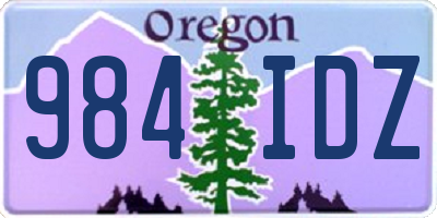 OR license plate 984IDZ