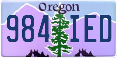 OR license plate 984IED