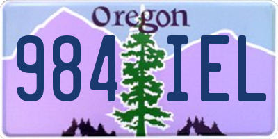 OR license plate 984IEL
