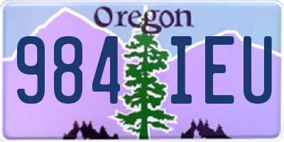 OR license plate 984IEU