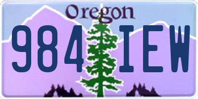 OR license plate 984IEW