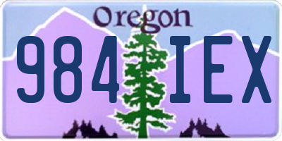 OR license plate 984IEX