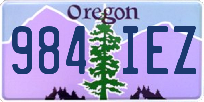 OR license plate 984IEZ