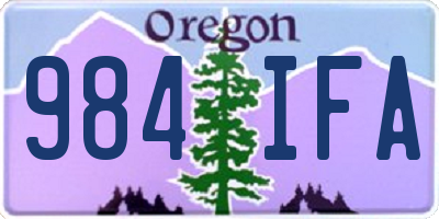 OR license plate 984IFA
