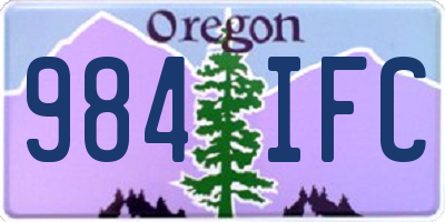 OR license plate 984IFC
