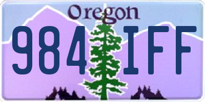 OR license plate 984IFF