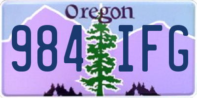 OR license plate 984IFG
