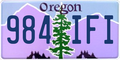 OR license plate 984IFI