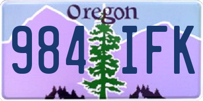 OR license plate 984IFK