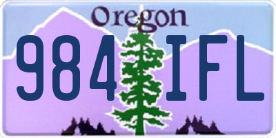 OR license plate 984IFL