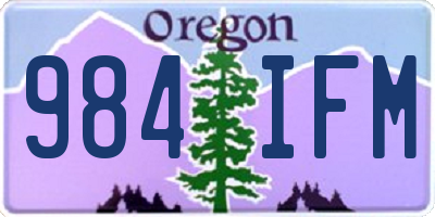 OR license plate 984IFM