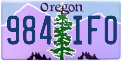 OR license plate 984IFO