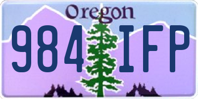 OR license plate 984IFP
