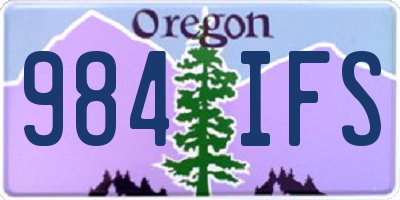 OR license plate 984IFS