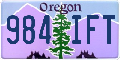 OR license plate 984IFT
