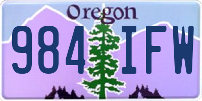 OR license plate 984IFW