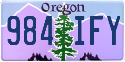 OR license plate 984IFY