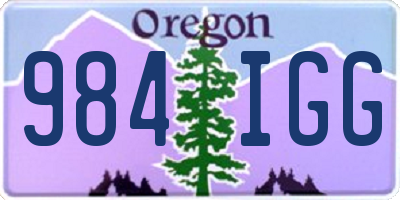 OR license plate 984IGG