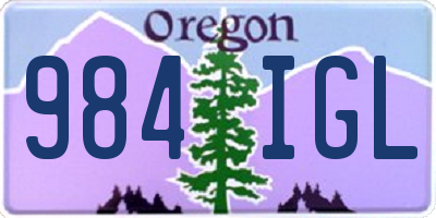 OR license plate 984IGL